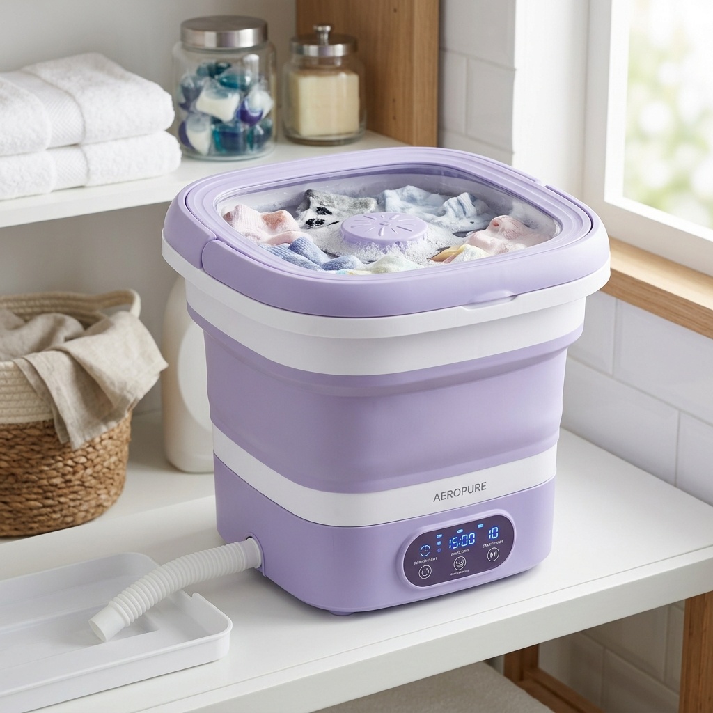 Portable Mini Foldable Washer & Spin Dryer